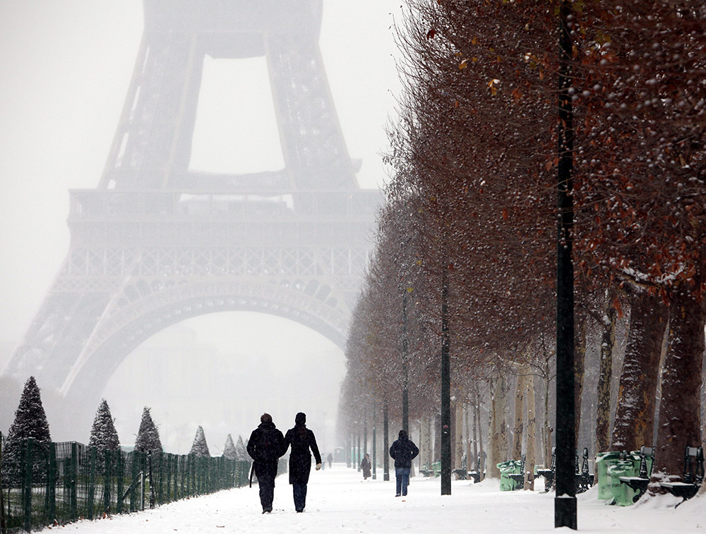 Зима в Париже постер купить интернет-магазин